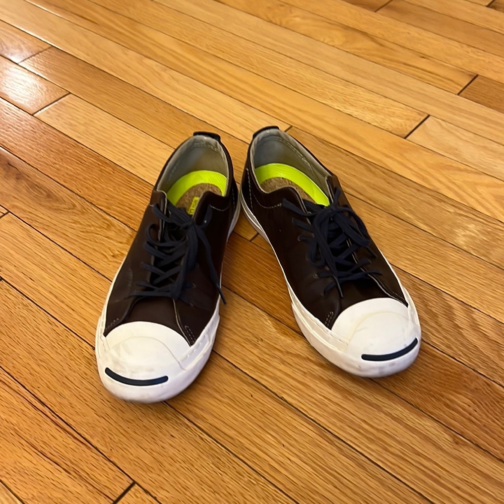 Converse with Lunarlon ( Jack Purcell ), size 6.5, dark brown.